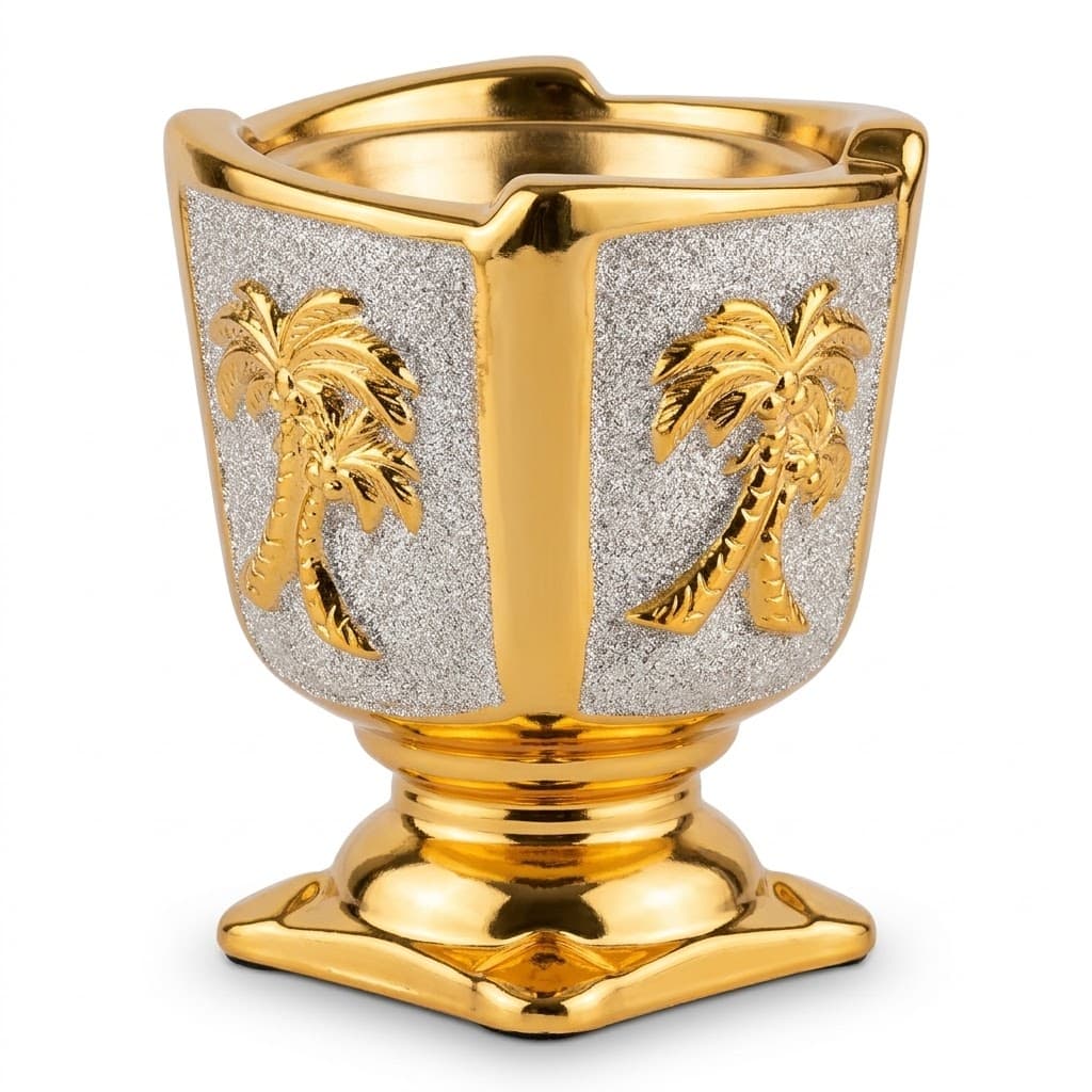Gold Palm Tree Bakhoor Burner BT292