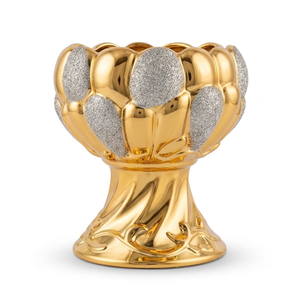 Gold Glitter Petal Bakhoor Burner BT294