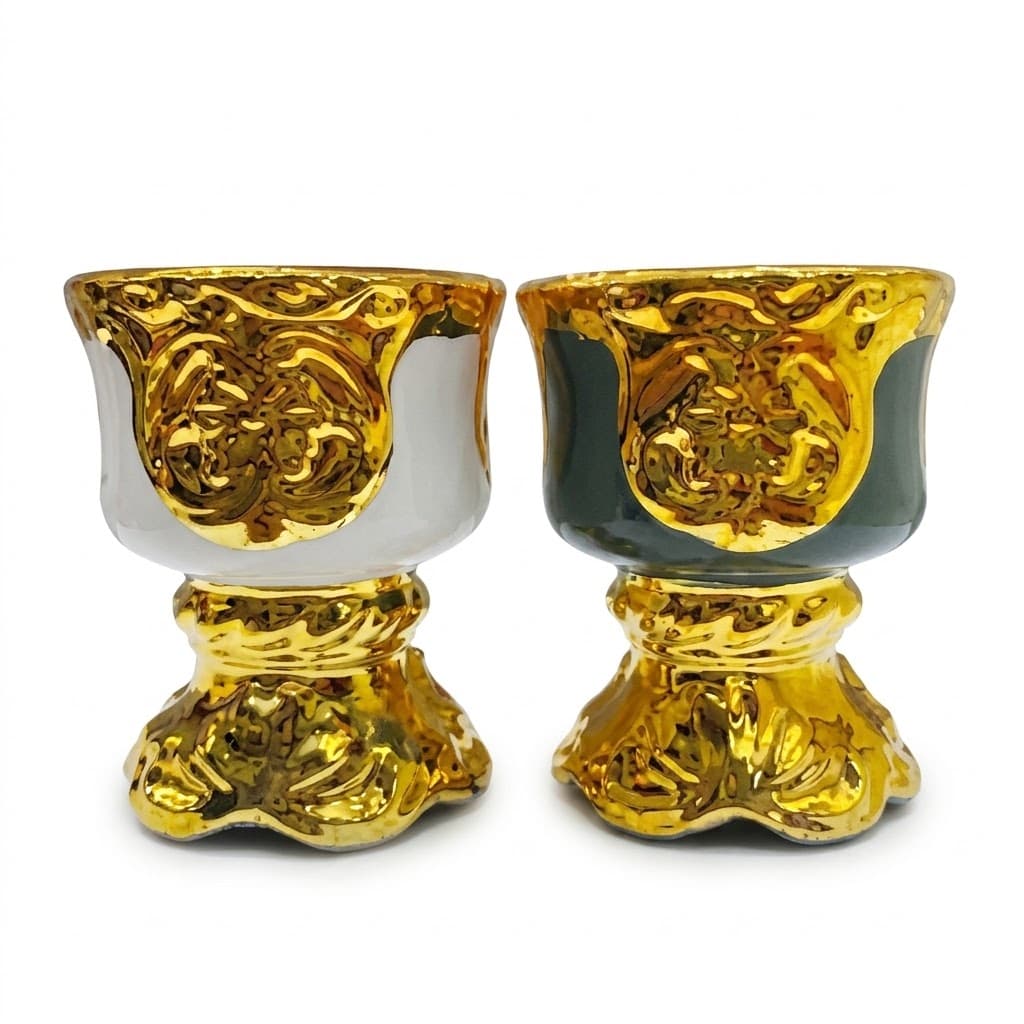 Round Gold Flower Bakhoor Burner BT298