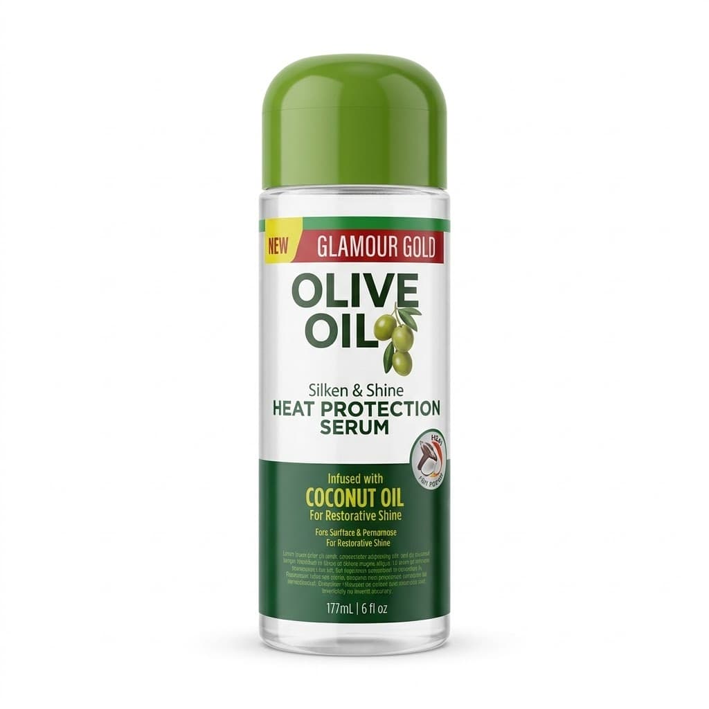 Glamour Gold Olive Oil Heat Protection Serum 177ml BT473