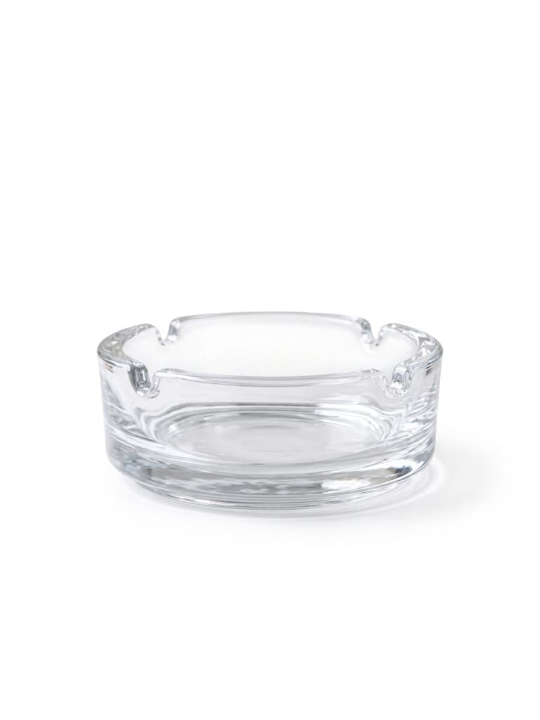 Glass Ashtray with 4 Cigarette Rests