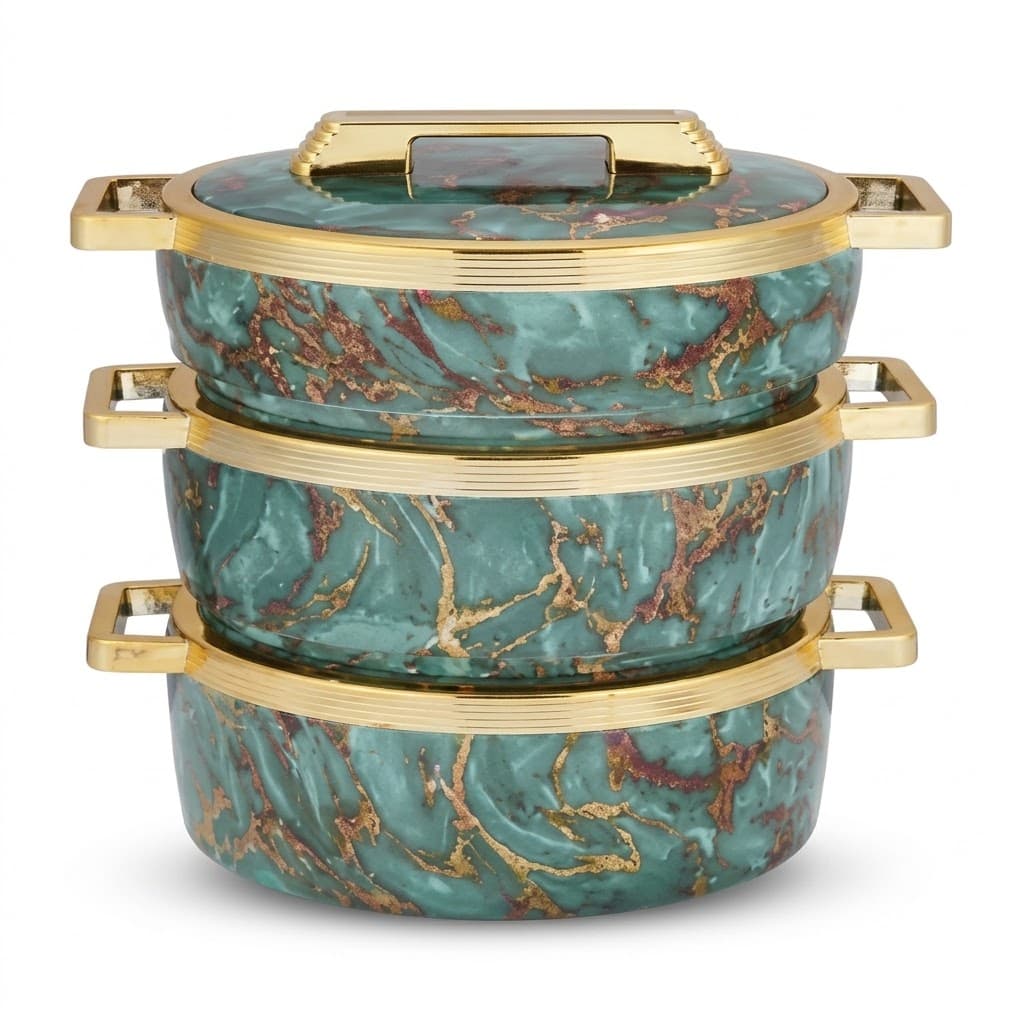 Hot Pot Set Green Marble BT465