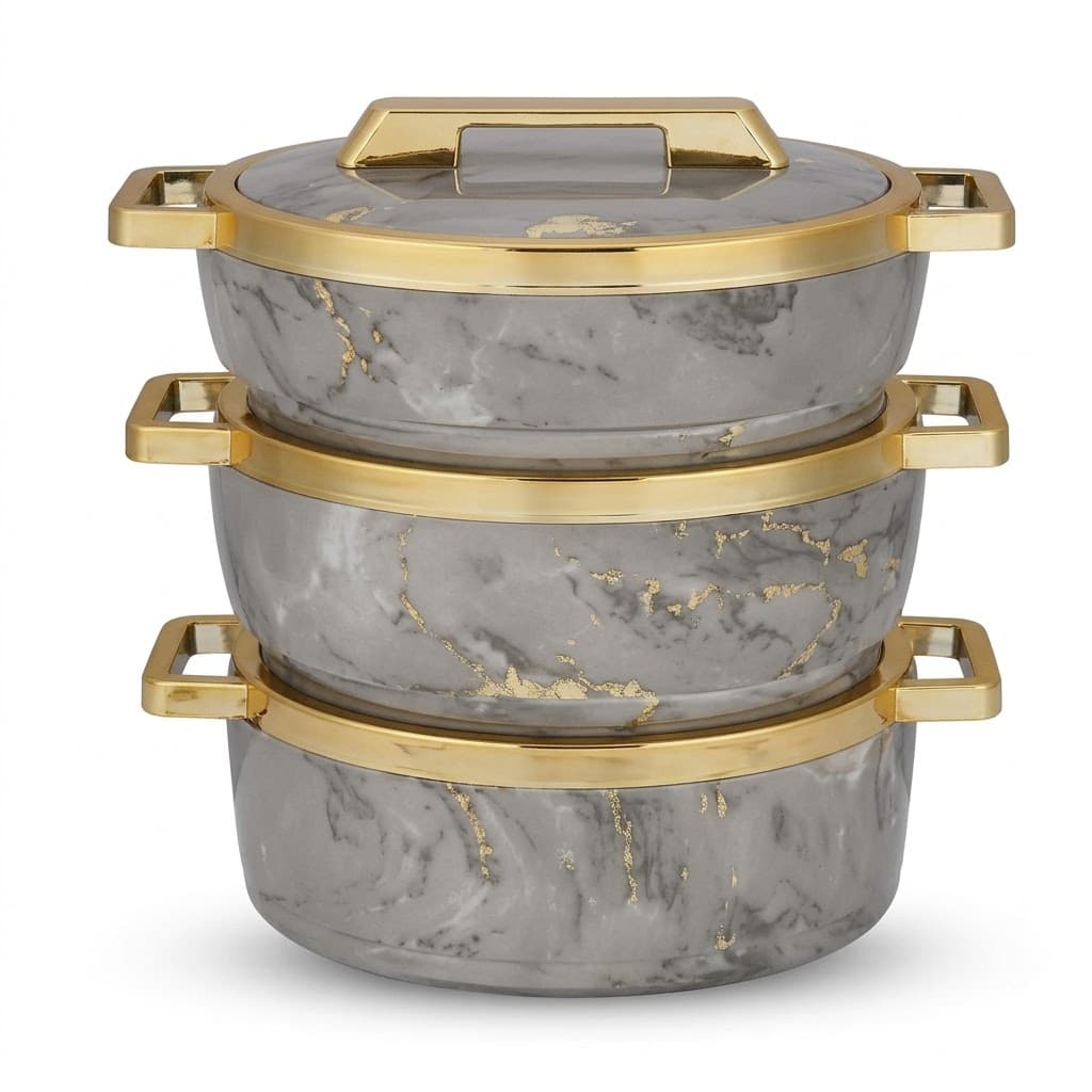 Hot Pot Set Grey Marble BT467