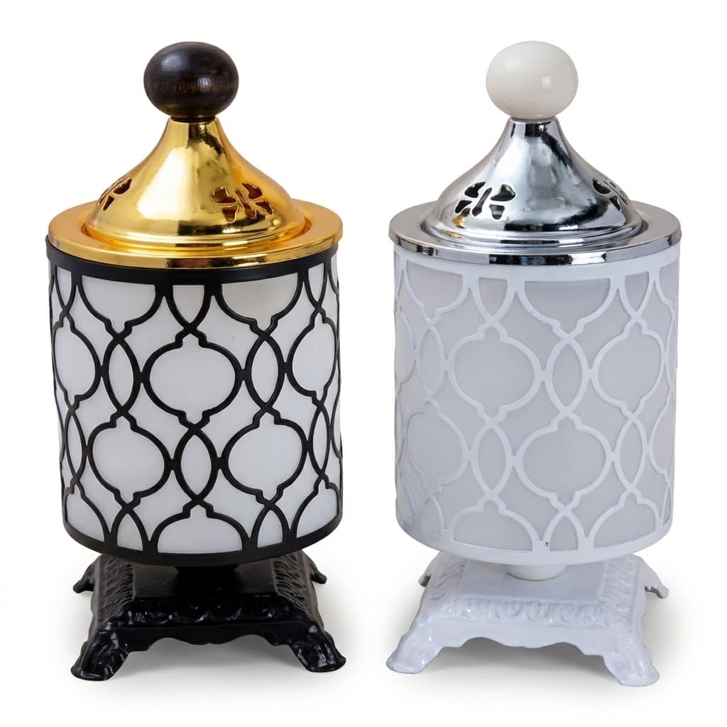 Moroccan Lattice Bakhoor Burner – 11×28cm BT290