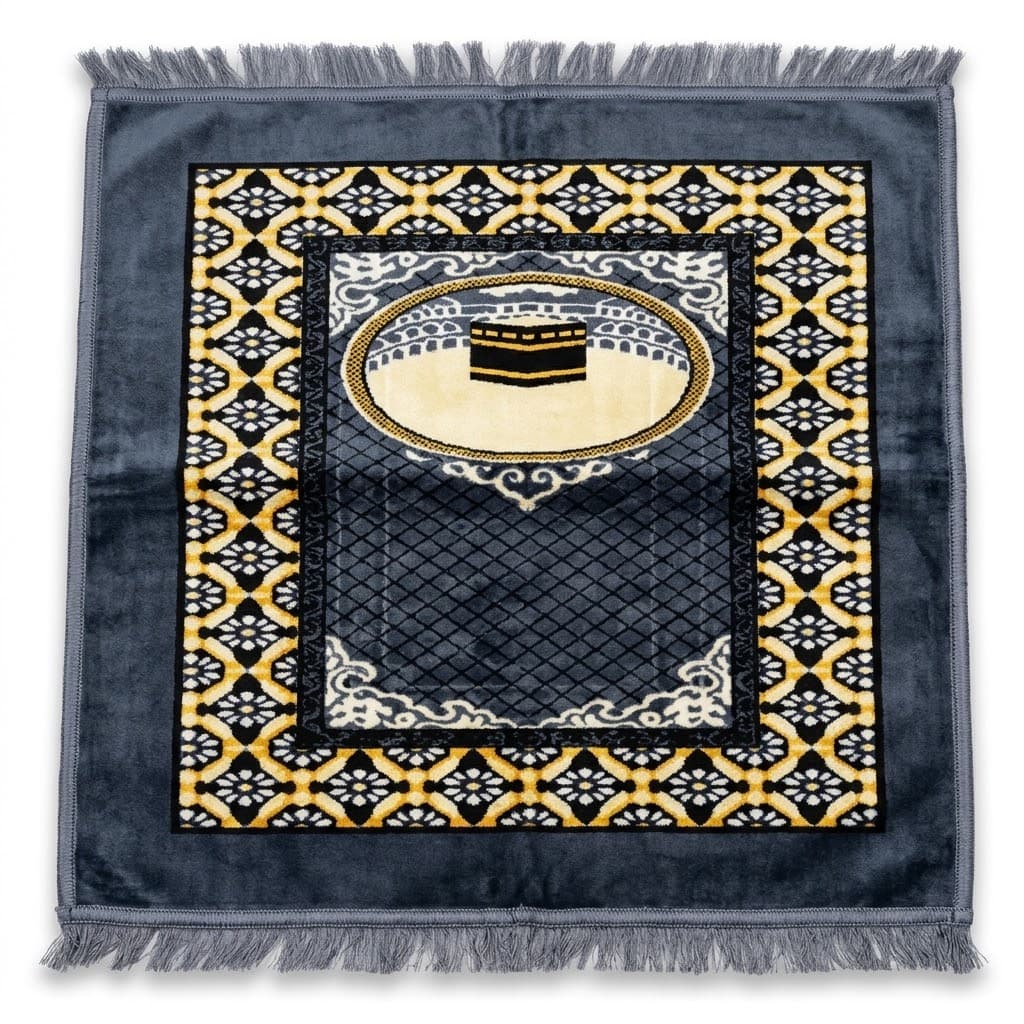 Navy Kaaba Prayer Mat BT426
