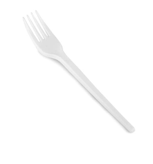 Reusable Plastic Forks White 80pcs WP3116