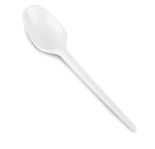 Reusable Plastic Spoons White 80pcs WP3440